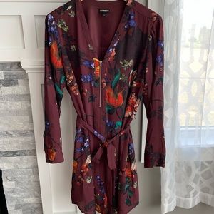 Express belted shirt dress